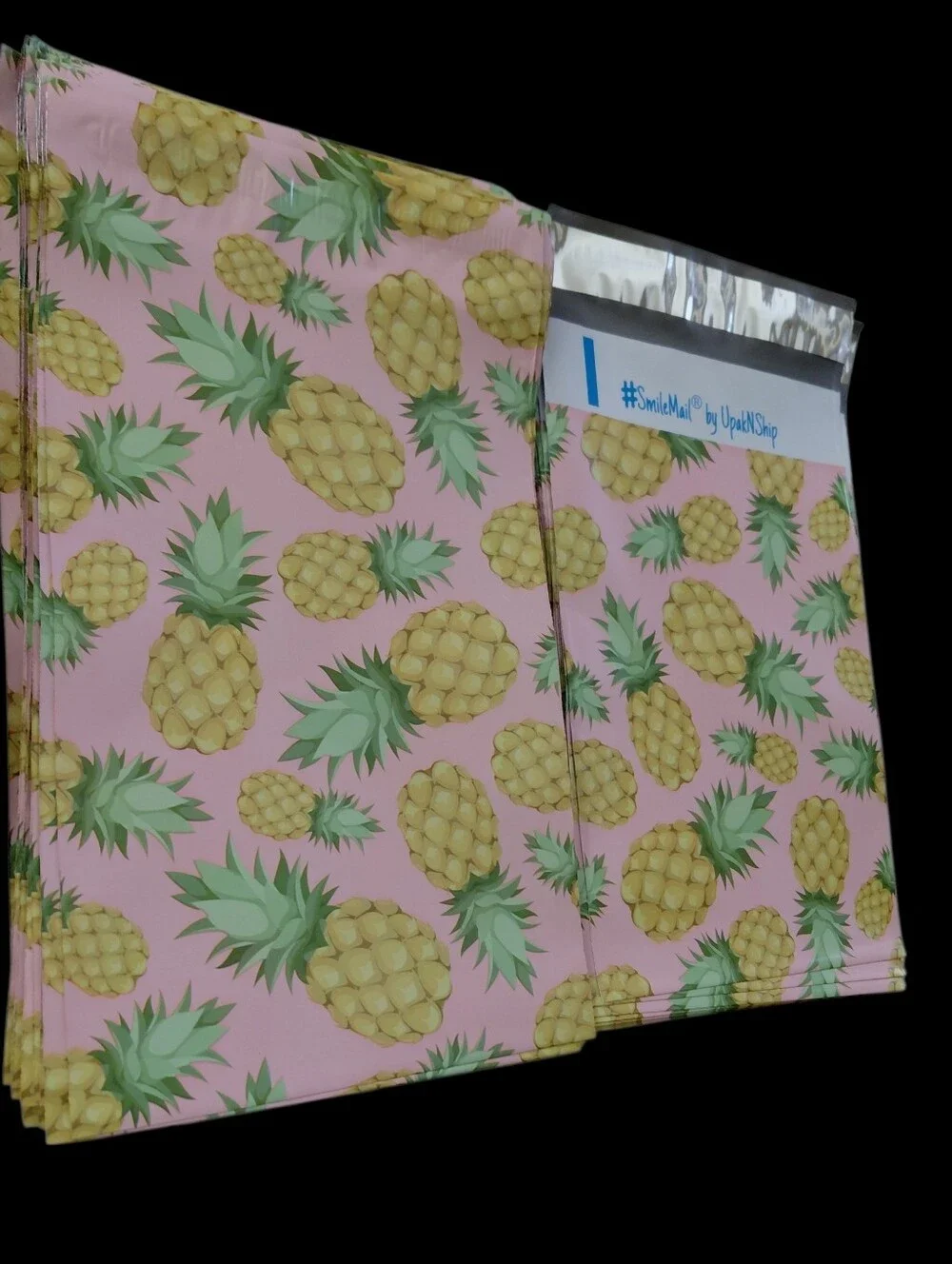 20ct. 6x9 Polymailers Tropical Pineapple/Random Thank You Cards And Stickers